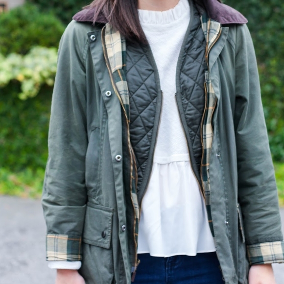 Barbour Jackets & Blazers - Barbour Beadnell/Tartan waxed jacket